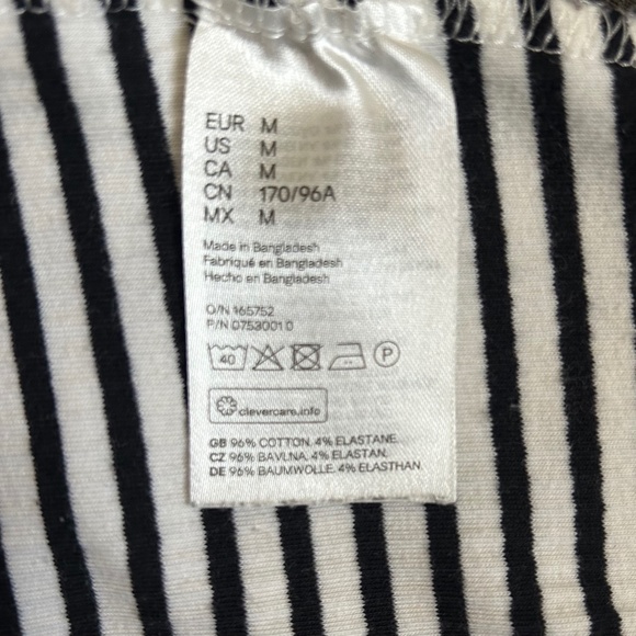 H&M Maternity Black & White Striped Stretchy Dress Size Medium - Picture 4 of 4